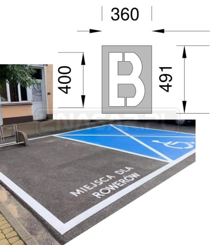 Szablon malarski - LITERA B