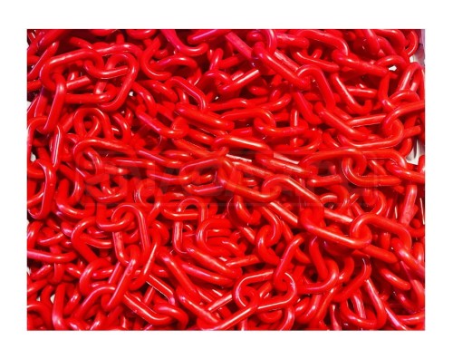 Łańcuch plastikowy czerwony 8 mm - 1mb