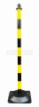 Stojak plastikowy żółto-czarny 110 cm do łańcucha na podstawie gumowej #1