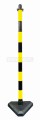 Stojak plastikowy żółto-czarny do łańcucha na podstawie betonowej 110cm #1