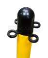 Stojak plastikowy żółto-czarny do łańcucha na podstawie betonowej 110cm #2