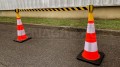 Nakładka na pachołek z taśmą żółto-czarną 3m #2
