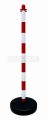 Stojak plastikowy biało-czerwony do łańcucha na podstawie okrągłej 110cm #1