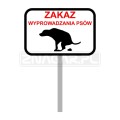 Tabliczka trawnikowa ZAKAZ WYPROWADZANIA PSÓW #1
