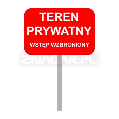 Tabliczka trawnikowa TEREN PRYWATNY