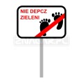 Tabliczka trawnikowa NIE DEPCZ ZIELENI #1