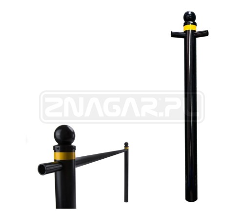 Słupek narożny rozwarty do bariery trawnikowej ZOM