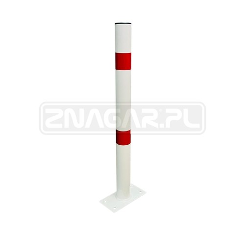Słupek parkingowy stały - biały, 72 cm