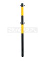 U-12b - słupek łańcuchowy, czarno-żółty - 150cm, 60,3mm #2