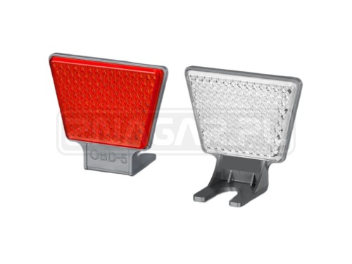 U-1C element odblaskowy - plastikowy, trapezowy do barier ochronnych