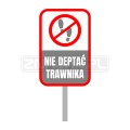 Tabliczka trawnikowa NIE DEPTAĆ TRAWNIKA #1
