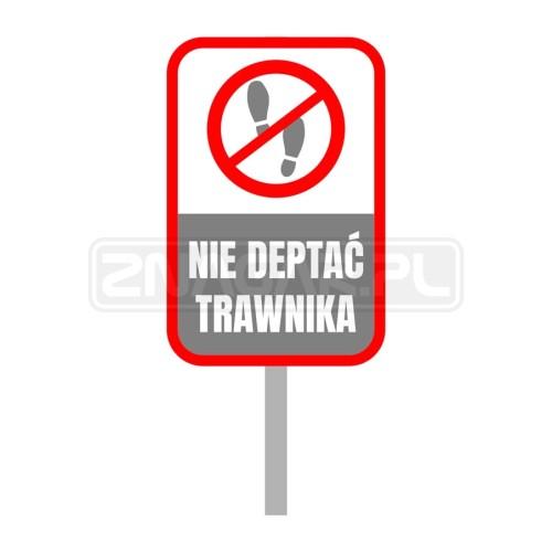 Tabliczka trawnikowa NIE DEPTAĆ TRAWNIKA