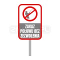 Tabliczka trawnikowa ZAKAZ POŁOWU #1