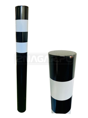 Słupek blokujący Miejski, czarny - 120cm, śr.120mm