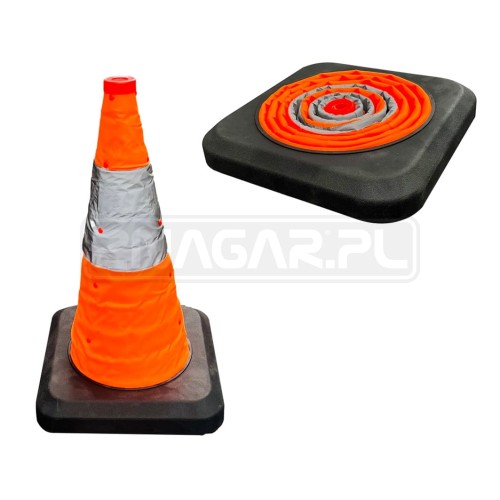 Pachołek drogowy składany, świecący - 50cm