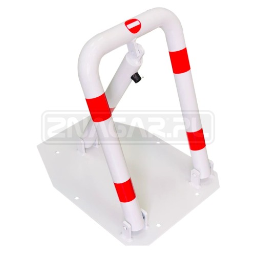 Blokada parkingowa SŁONIK - biała, na kłódkę