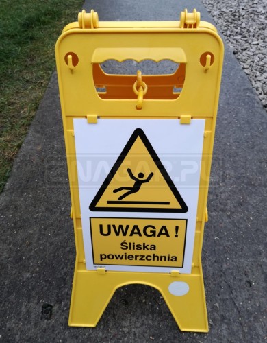 Potykacz ostrzegawczy z 1 tabliczką