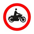 Znak B-4 Zakaz wjazdu motocykli - 900 mm, II gen. #1