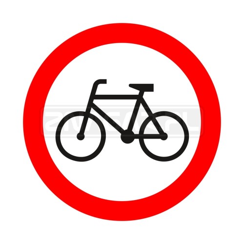 Znak B-9 Zakaz wjazdu rowerów - 900 mm, II gen.