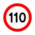 Znak B-33 Ograniczenie prędkości do 110 km/h - 1000 mm, II gen. #1