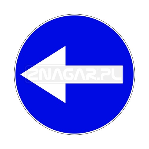 Znak C-3 Nakaz jazdy w lewo przed znakiem - 400 mm, I gen.