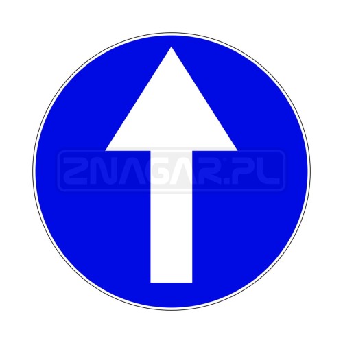 Znak C-5 Nakaz jazdy prosto - 400 mm, I gen.