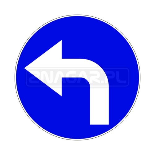 Znak C-4 Nakaz jazdy w lewo za znakiem - 400 mm, II gen.