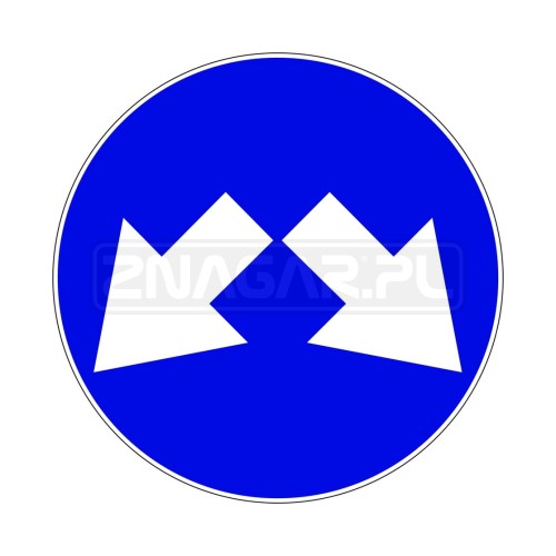 Znak C-11 Nakaz jazdy z prawej lub lewej strony znaku - 400 mm, II gen.