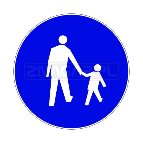 Znak C-16 Droga dla pieszych - 800 mm, I gen.