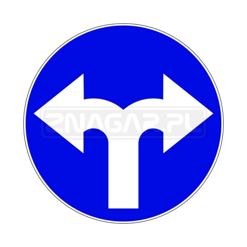Znak C-8 Nakaz jazdy w prawo lub w lewo - 900 mm, I gen.