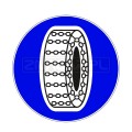Znak C-18 Nakaz używania łańcuchów przeciwpoślizgowych - 900 mm, I gen. #1