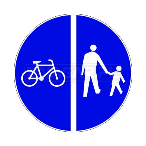 Znak C-13/16 Droga dla pieszych i rowerów, podział pionowy - 900 mm, II gen.