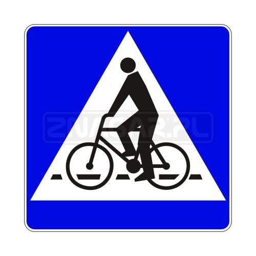 Znak D-6a Przejazd dla rowerzystów - 400x400 mm, I gen.