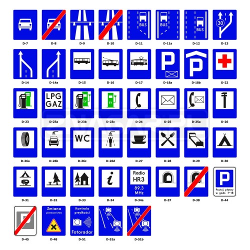 Znak D Informacyjny 400x500 mm I gen.