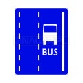 Znak D-12 Pas ruchu dla autobusów - 400x500 mm, I gen. #1
