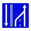 Znak D-14b Koniec  pasa ruchu na drodze dwukierunkowej - 400x500 mm, I gen. #1