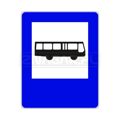Znak D-15 Przystanek autobusowy  - 400x500 mm, II gen.