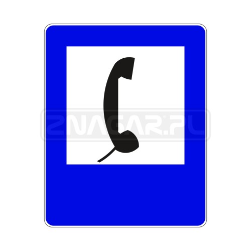 Znak D-24 Telefon - 400x500 mm, II gen.