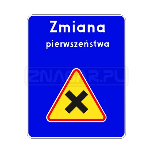 Znak D-48 Zmiana pierwszeństwa - 400x500 mm, II gen.