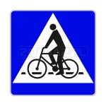 Znak D-6a Przejazd dla rowerzystów - 600x600 mm, II gen.