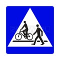 Znak D-6b Przejście dla pieszych i przejazd dla rowerzystów - 600x600 mm, II gen. #1