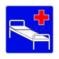 Znak D-21 Szpital - 600x600 mm, II gen. #1