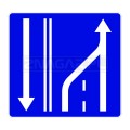 Znak D-14b Koniec  pasa ruchu na drodze dwukierunkowej - 600x750 mm, I gen. #1