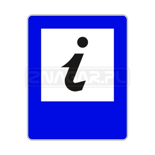 Znak D-34 Punkt informacji turystycznej - 600x750 mm, II gen.