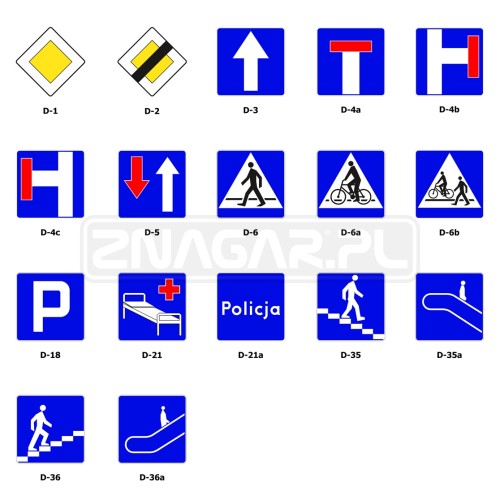 Znak D Informacyjny 400x400 mm II gen.