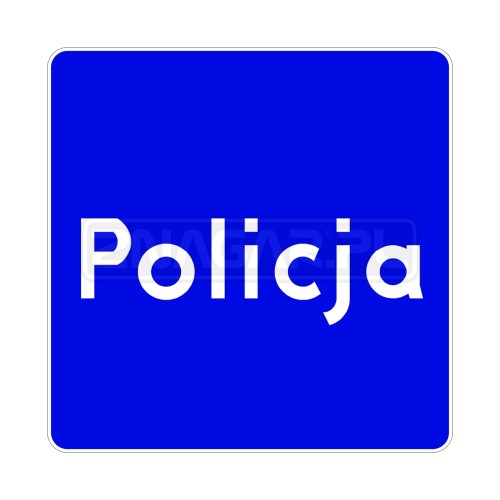 Znak D-21a Policja - 900x900 mm, I gen.