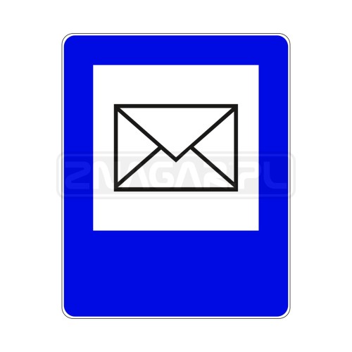 Znak D-25 Poczta - 900x1125 mm, I gen.