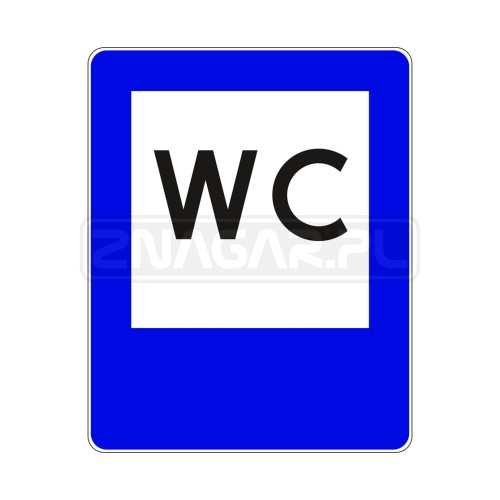 Znak D-26c Toaleta publiczna - 900x1125 mm, I gen.