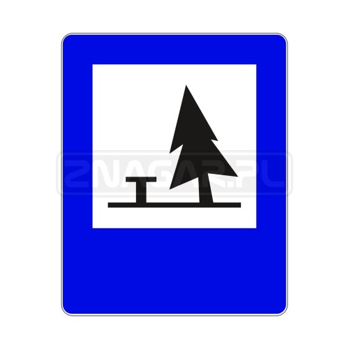 Znak D-32 Pole biwakowe - 900x1125 mm, I gen.