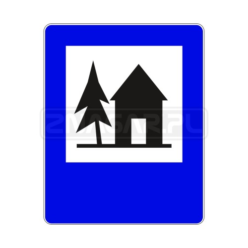 Znak D-33 Schronisko młodzieżowe - 900x1125 mm, I gen.